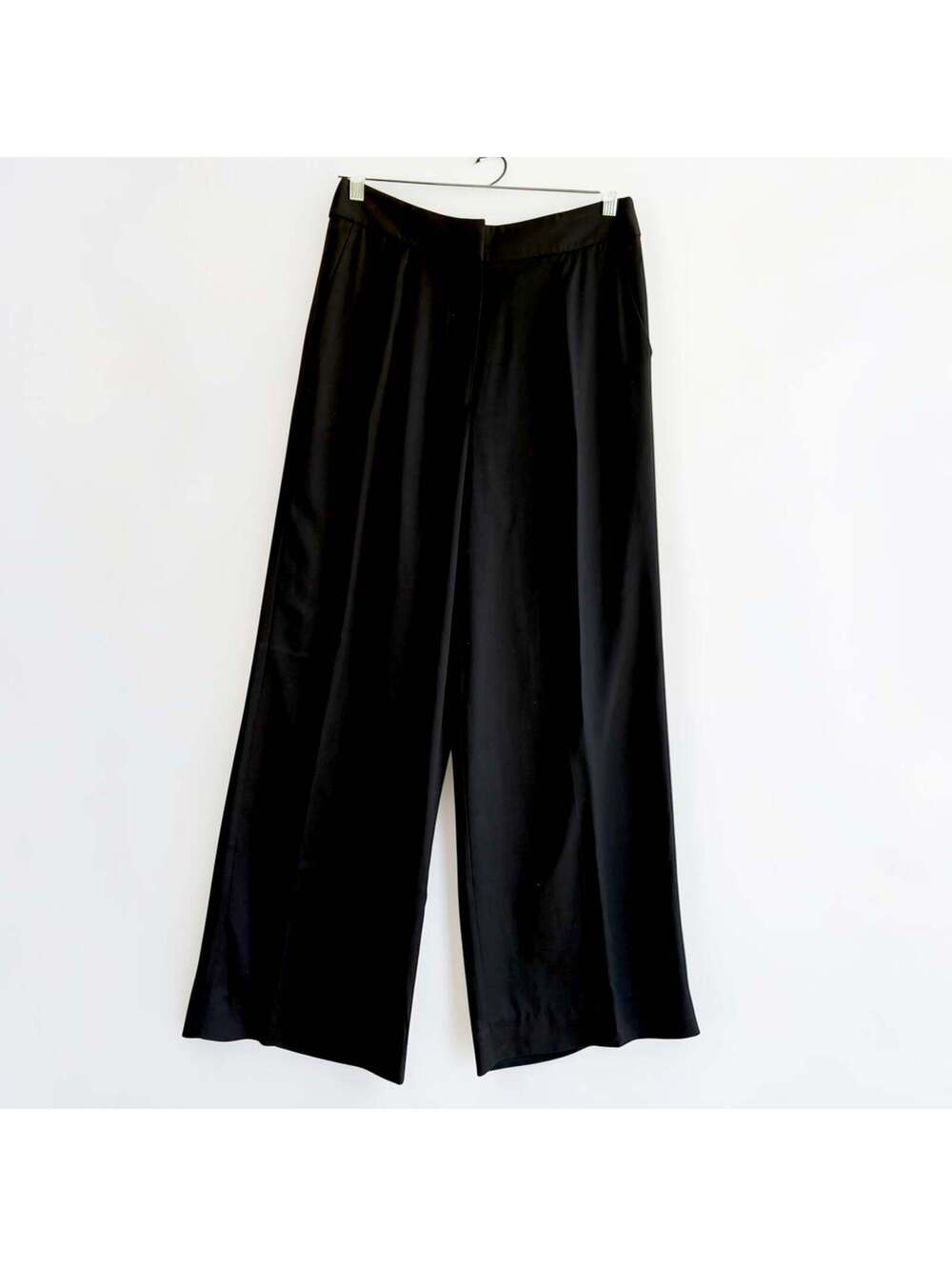 Milly Black High Rise Wide Leg Trouser Pants 10